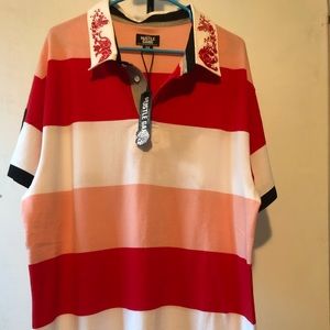 NEW HUSTLE GANG OPEN RANGE SS POLO RACING RED